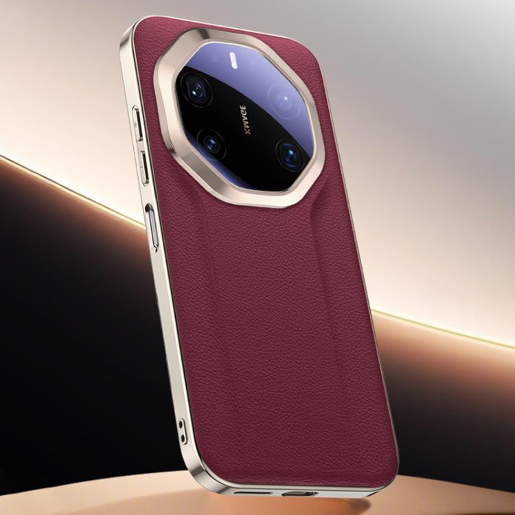 For Huawei Mate 80 RS Ultimate Skin Feel Leather Texture Cooling Phone Case