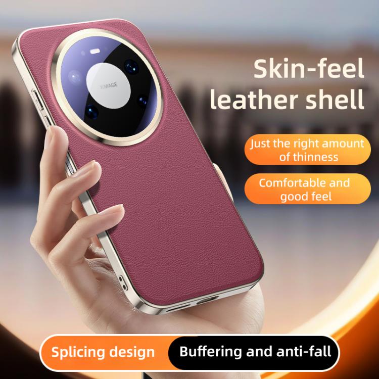 For Huawei Mate 80 RS Ultimate Skin Feel Leather Texture Cooling Phone Case