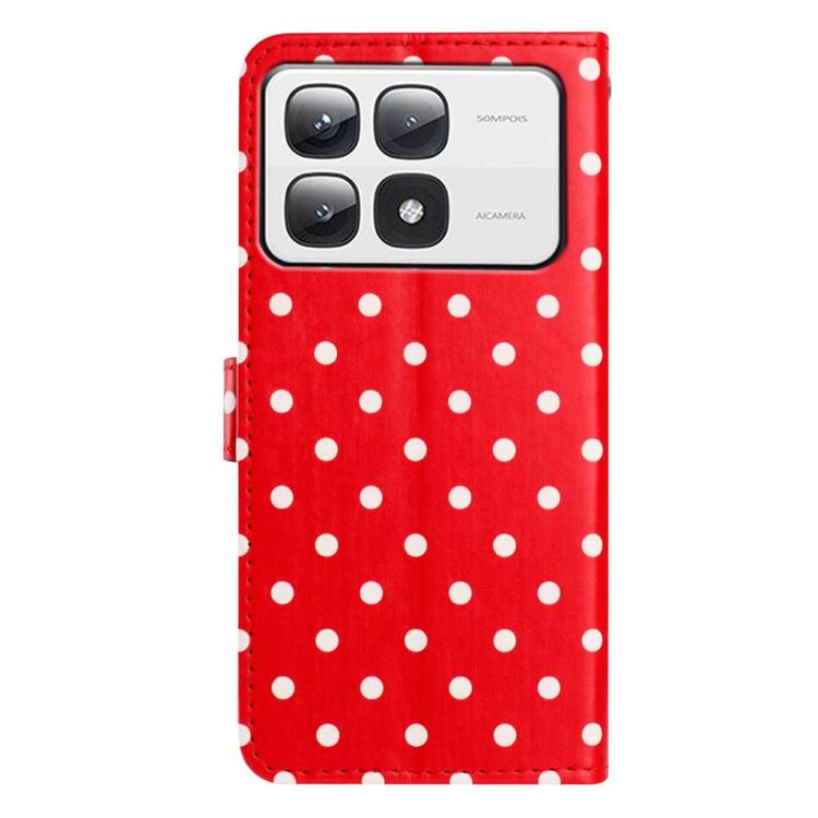 For Xiaomi 14T Pro Small Dots Pattern Vegan Leather Phone Case