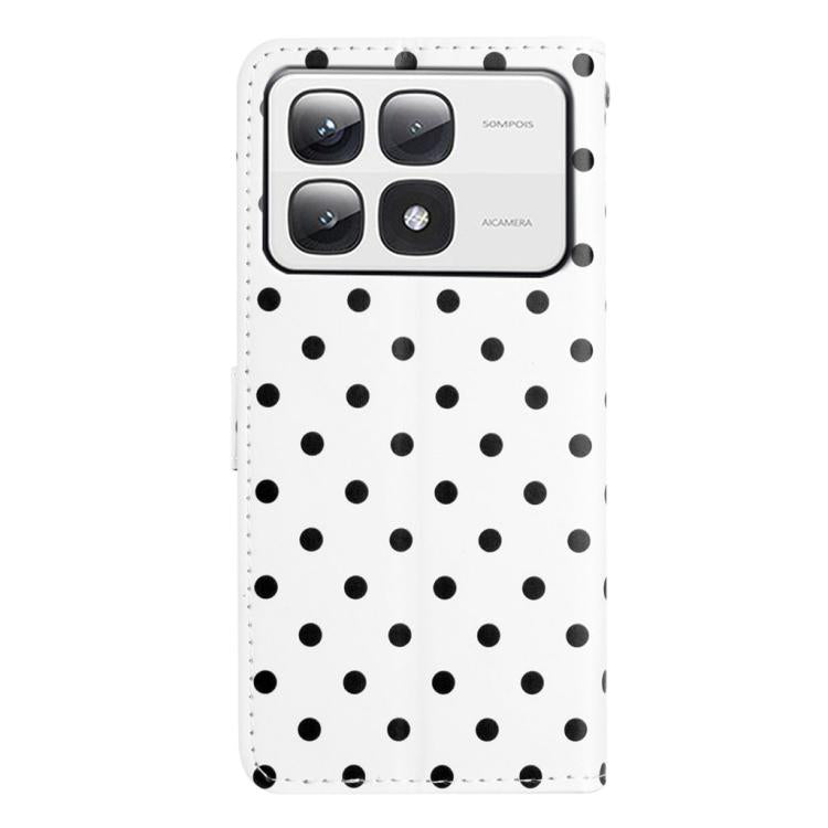 For Xiaomi 14T Pro Small Dots Pattern Vegan Leather Phone Case