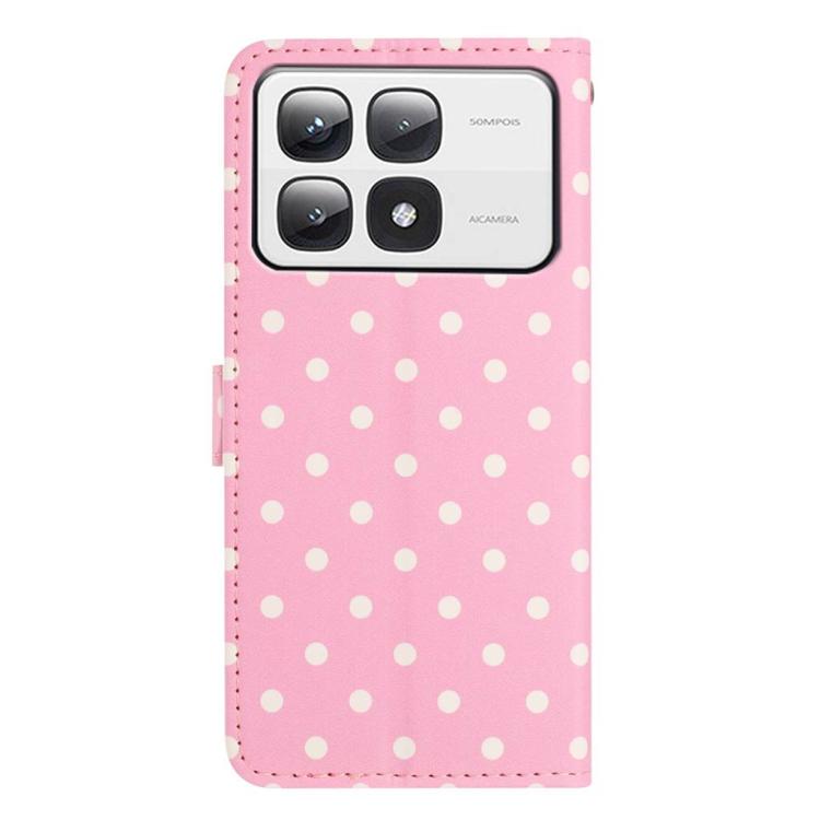 For Xiaomi 14T Pro Small Dots Pattern Vegan Leather Phone Case