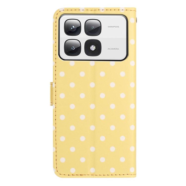For Xiaomi 14T Pro Small Dots Pattern Vegan Leather Phone Case