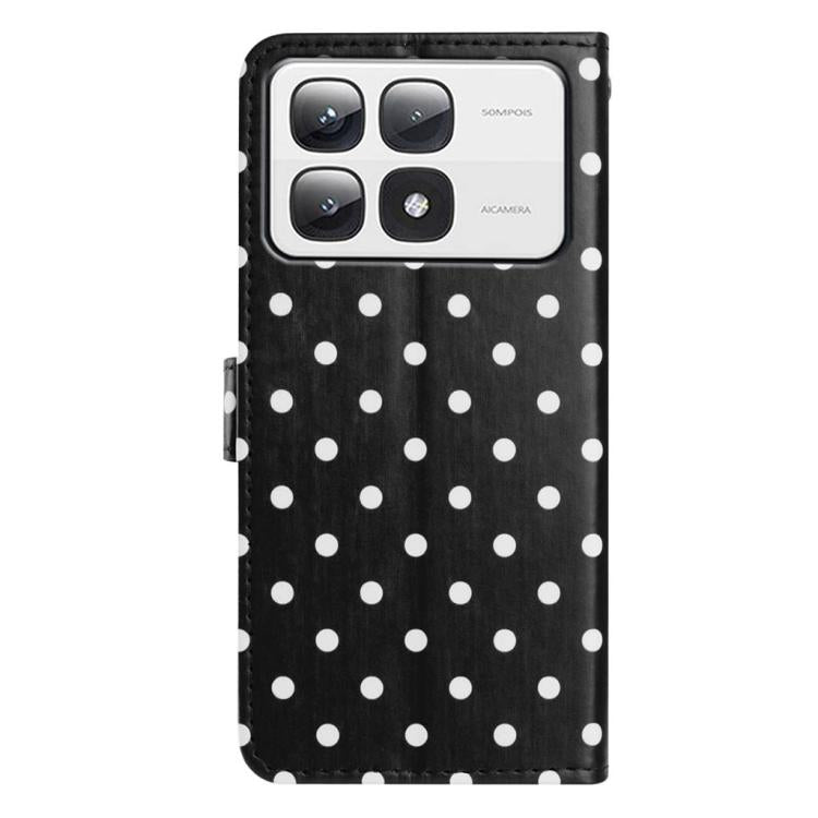 For Xiaomi 14T Pro Small Dots Pattern Vegan Leather Phone Case