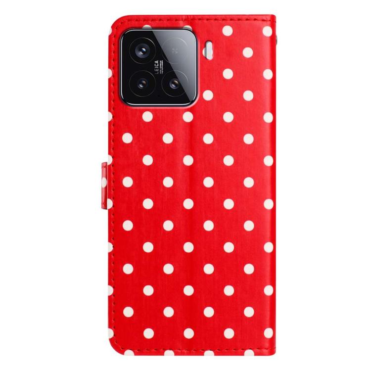 For Xiaomi 15 Small Dots Pattern Vegan Leather Phone Case