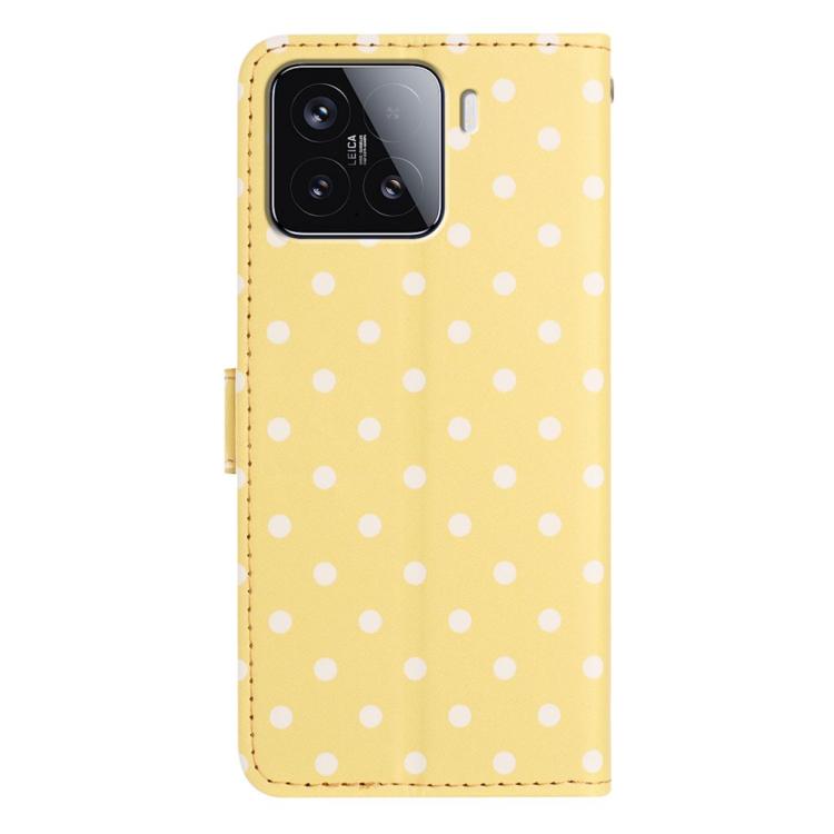 For Xiaomi 15 Small Dots Pattern Vegan Leather Phone Case
