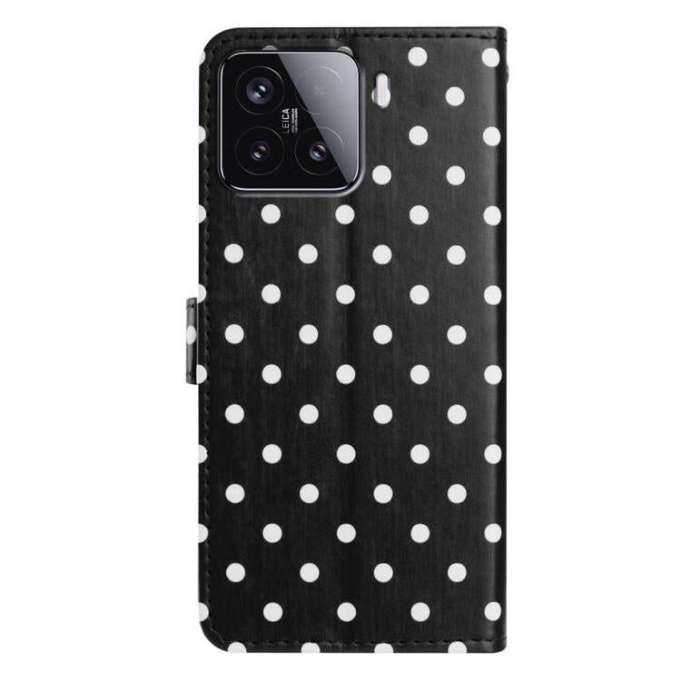 For Xiaomi 15 Small Dots Pattern Vegan Leather Phone Case
