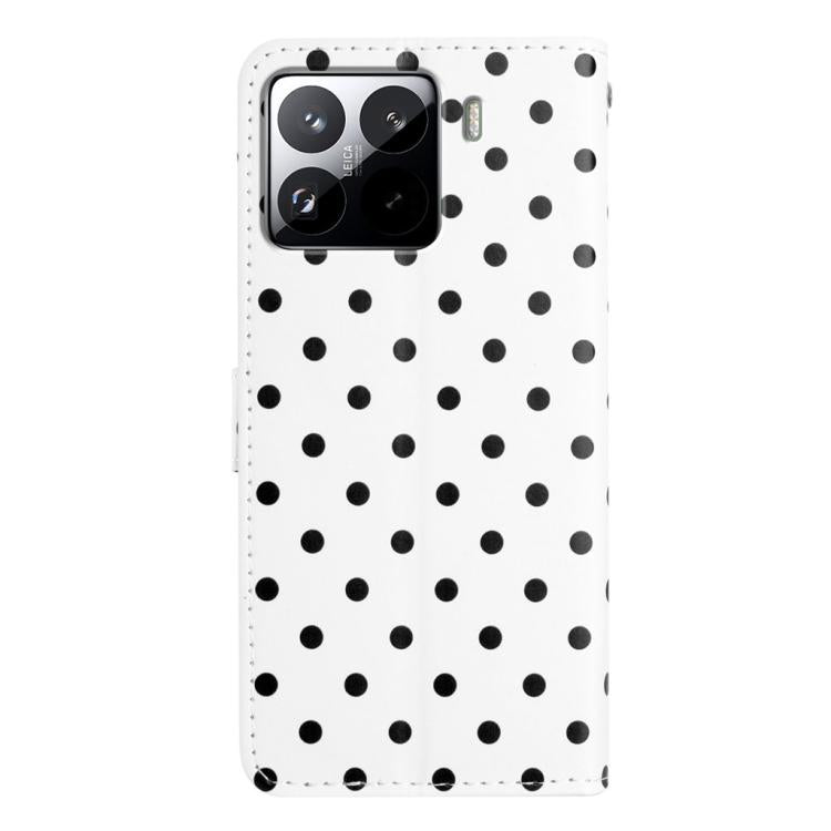 For Xiaomi 15 Pro Small Dots Pattern Vegan Leather Phone Case