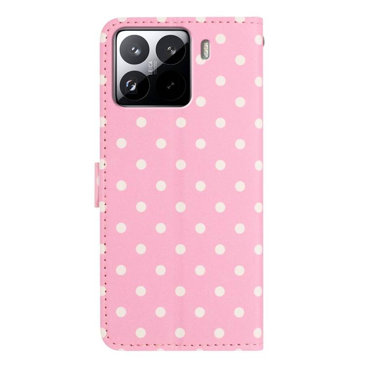 For Xiaomi 15 Pro Small Dots Pattern Vegan Leather Phone Case