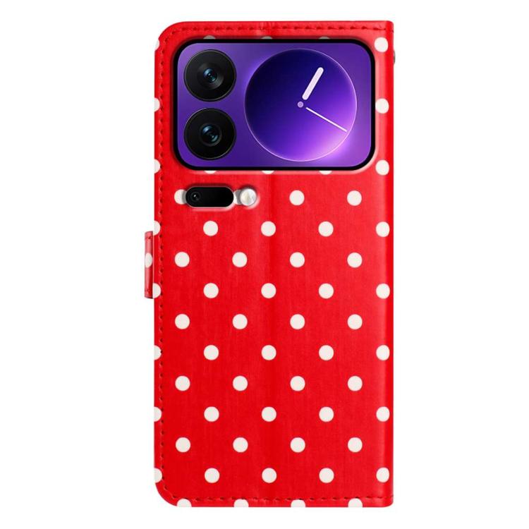 For Xiaomi 17 Pro Small Dots Pattern Vegan Leather Phone Case