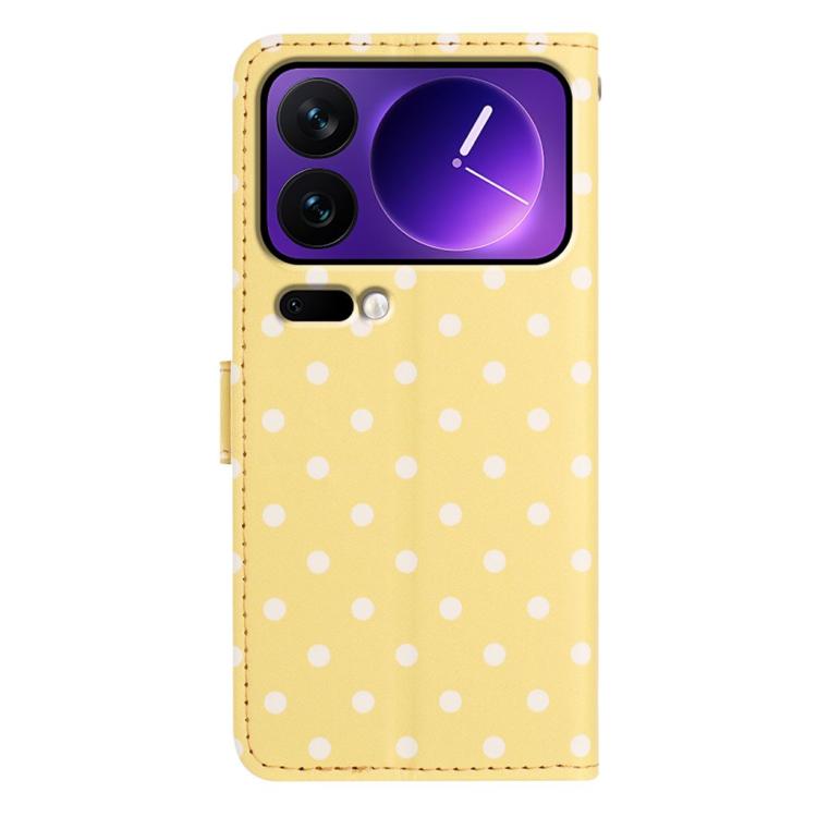 For Xiaomi 17 Pro Small Dots Pattern Vegan Leather Phone Case