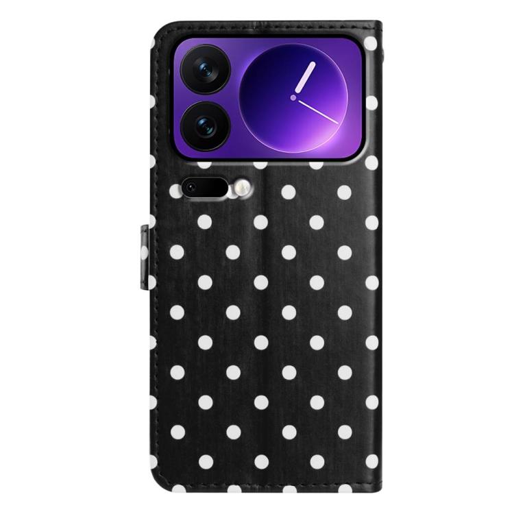 For Xiaomi 17 Pro Small Dots Pattern Vegan Leather Phone Case