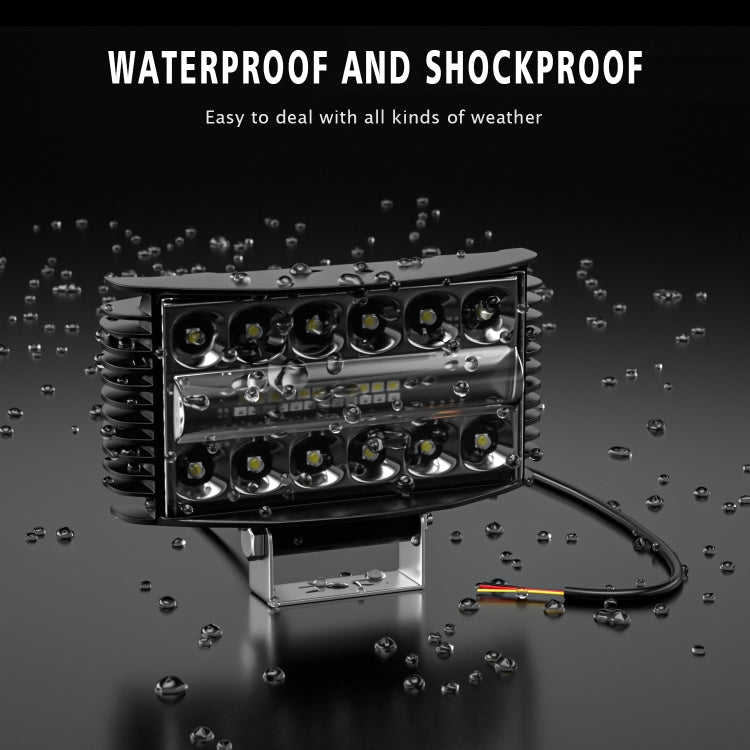 CS-1169A1 DC10-85V 30W 3000LM 6500K 12 LEDs Car Off-road Vehicle Modified Neptune Strip Light LED Headlight