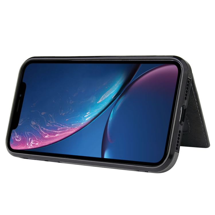 For iPhone X / XS PU + TPU + PC  Shockproof Back Cover Case with Card Slot & Holder