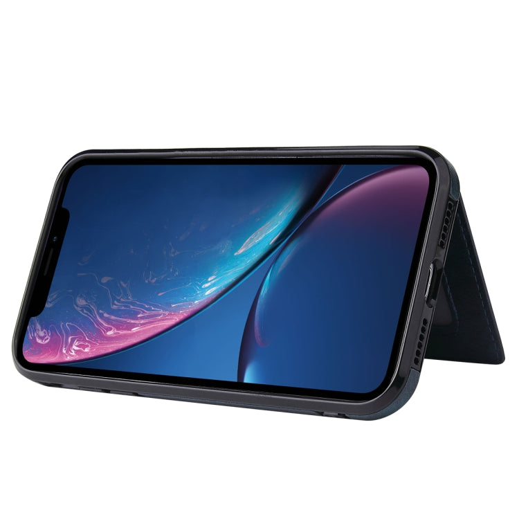 For iPhone X / XS PU + TPU + PC  Shockproof Back Cover Case with Card Slot & Holder