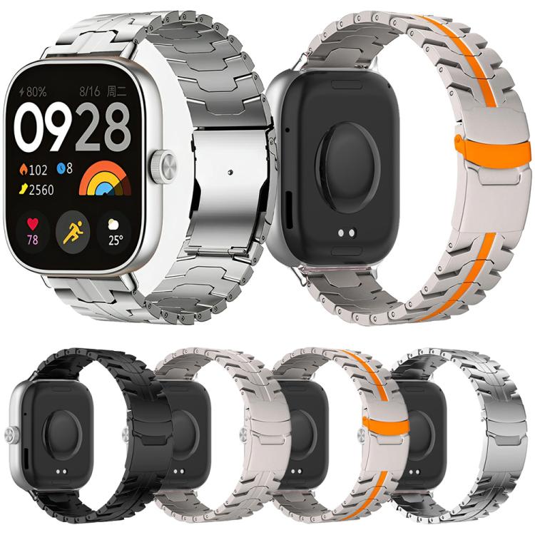 For Redmi Watch6/5/4/Xiaomi Band 9 Pro/8 Pro Split Safety Buckle Titanium Alloy Watch Band