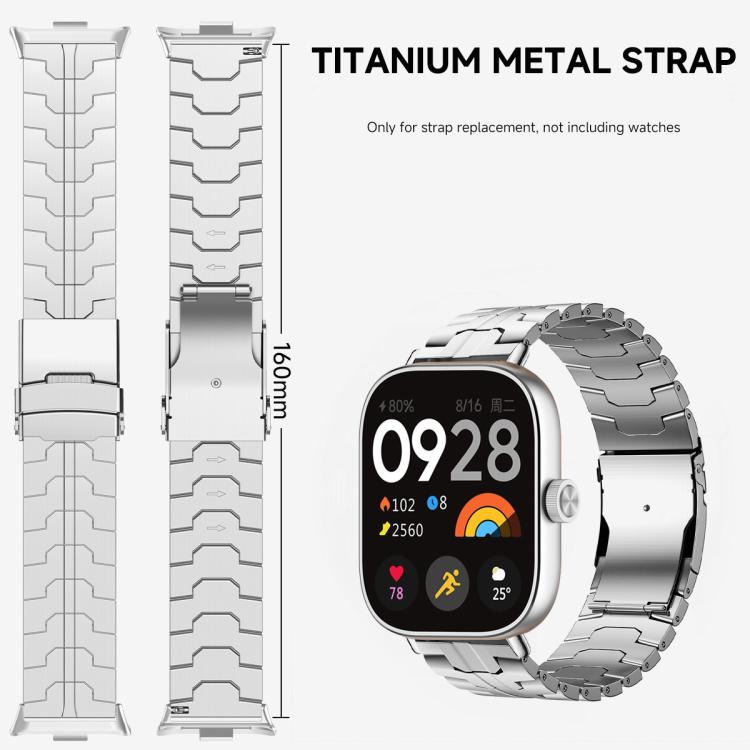 For Redmi Watch6/5/4/Xiaomi Band 9 Pro/8 Pro Split Safety Buckle Titanium Alloy Watch Band