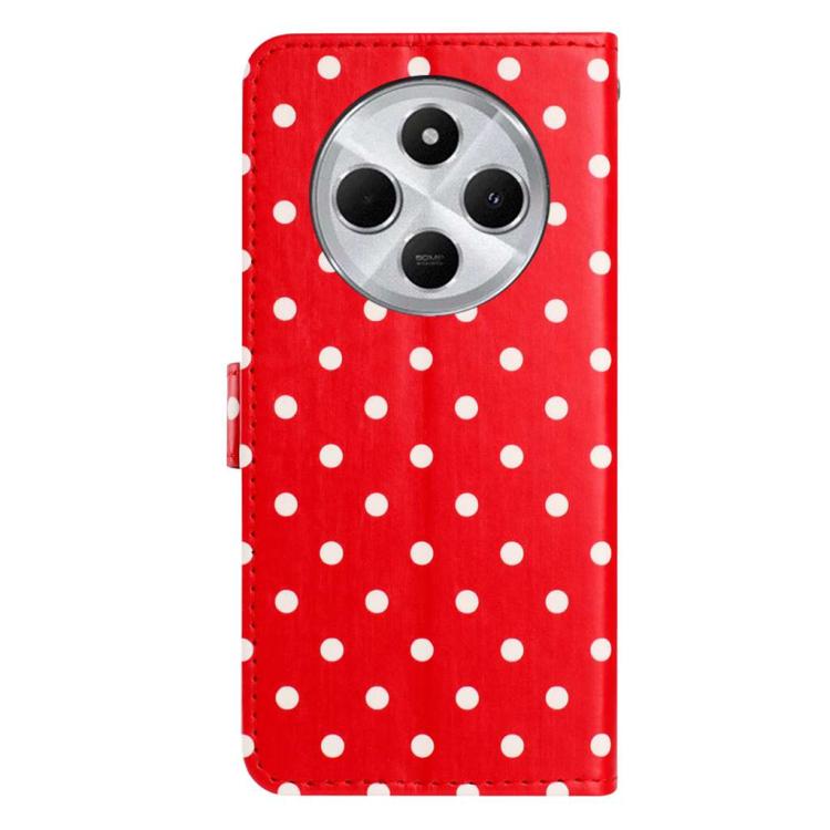 For Redmi 14C 4G / 14R / Poco C75 Small Dots Pattern Vegan Leather Phone Case