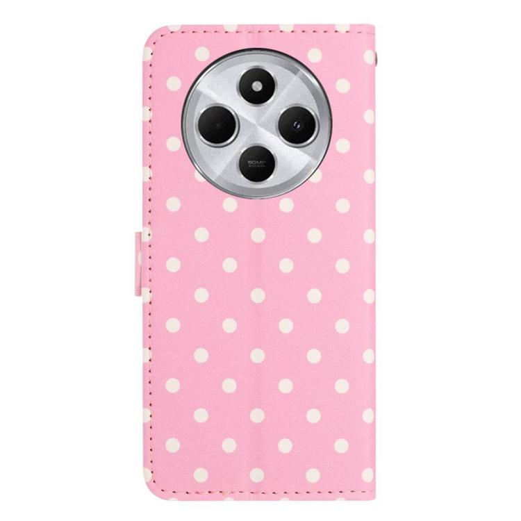For Redmi 14C 4G / 14R / Poco C75 Small Dots Pattern Vegan Leather Phone Case