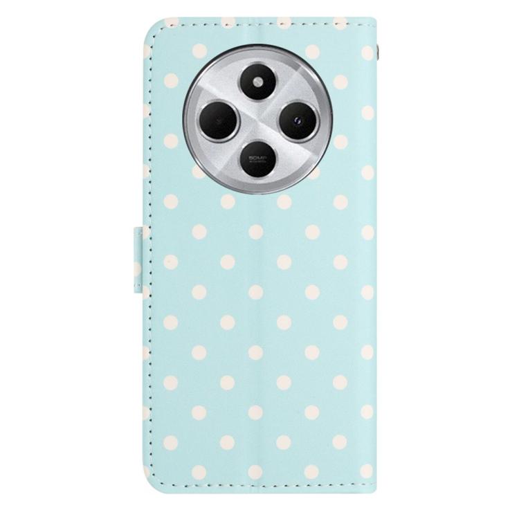 For Redmi 14C 4G / 14R / Poco C75 Small Dots Pattern Vegan Leather Phone Case