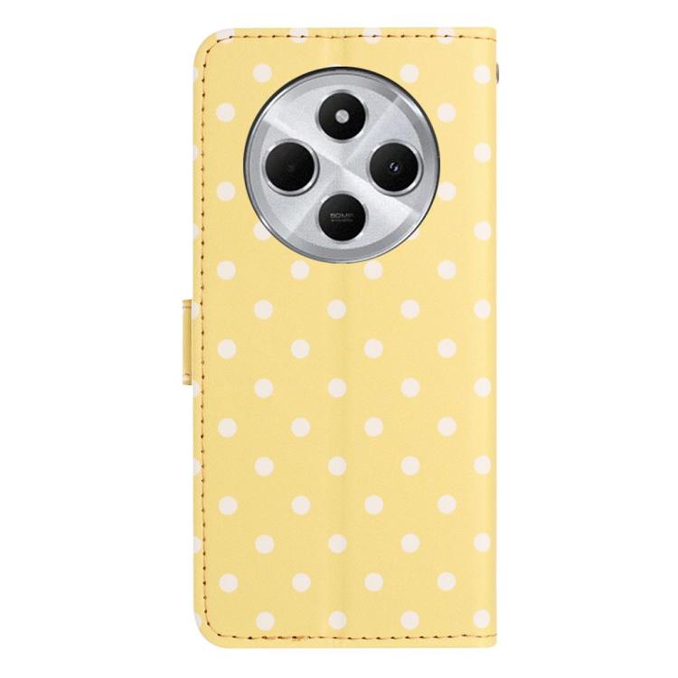 For Redmi 14C 4G / 14R / Poco C75 Small Dots Pattern Vegan Leather Phone Case