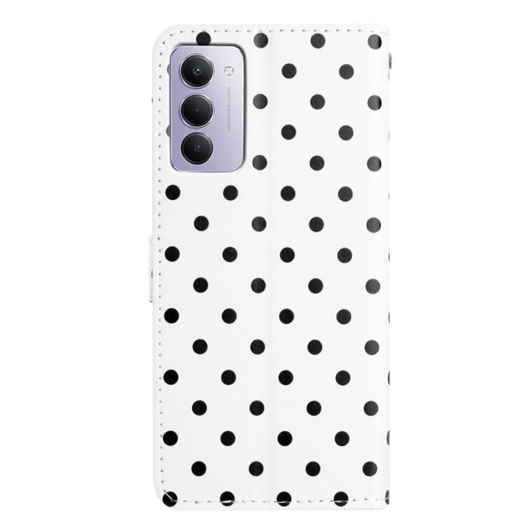 For Redmi 15 4G / 5G EU 171mm Small Dots Pattern Vegan Leather Phone Case