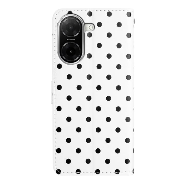 For Redmi A5 4G 171.7mm / Poco C71 Small Dots Pattern Vegan Leather Phone Case