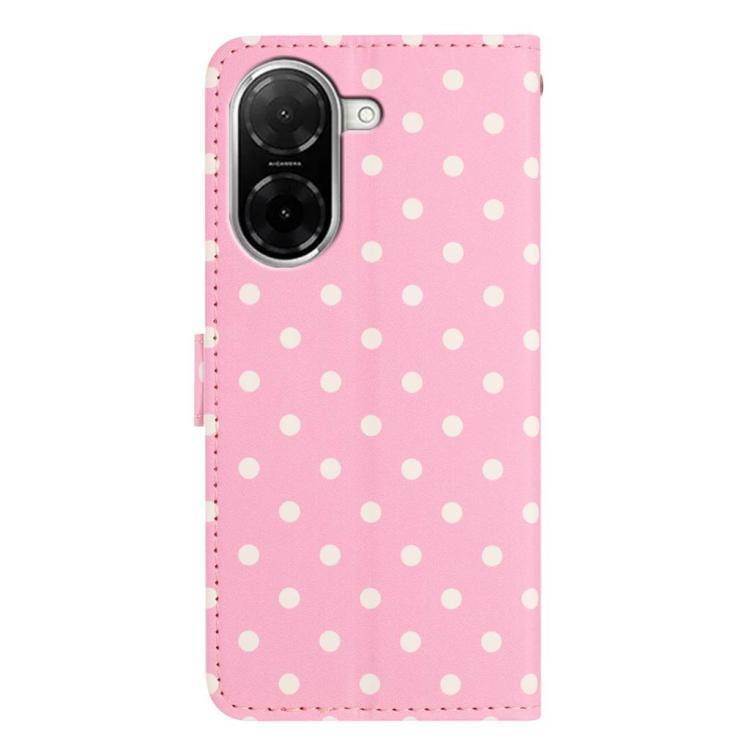 For Redmi A5 4G 171.7mm / Poco C71 Small Dots Pattern Vegan Leather Phone Case