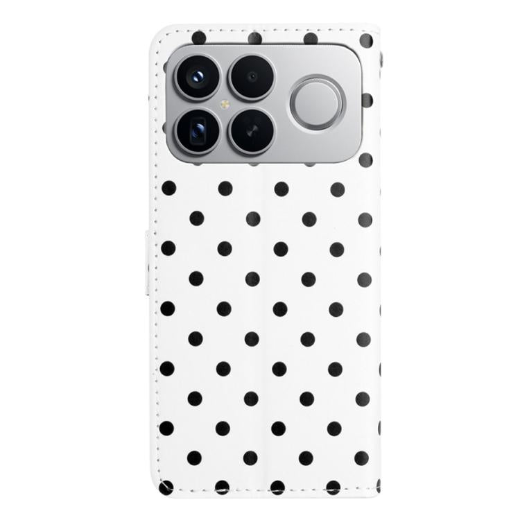 For Redmi K90 / Poco F8 Pro Small Dots Pattern Vegan Leather Phone Case