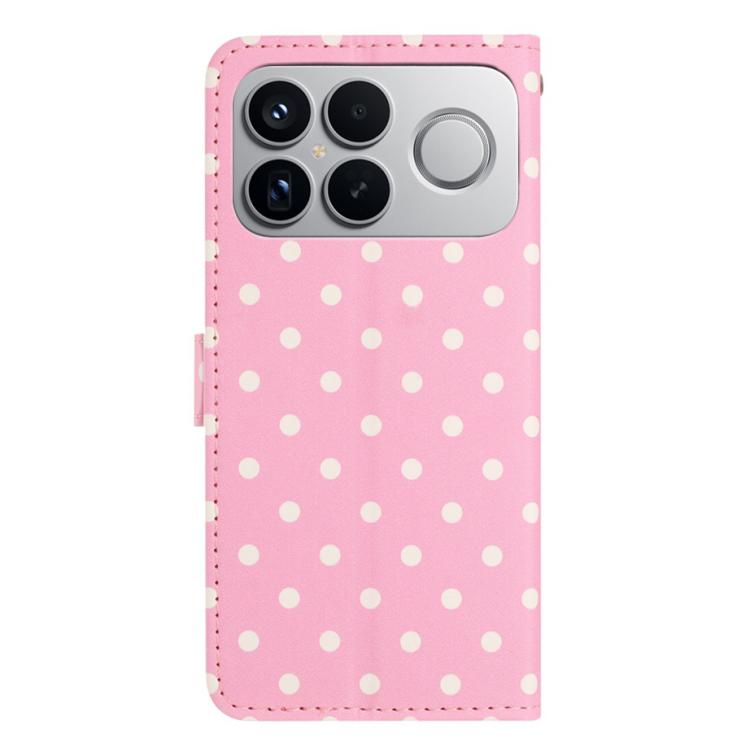 For Redmi K90 / Poco F8 Pro Small Dots Pattern Vegan Leather Phone Case