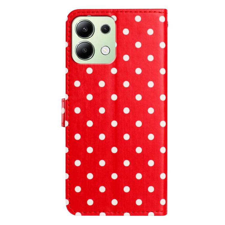 For Redmi Note 13 4G Small Dots Pattern Vegan Leather Phone Case