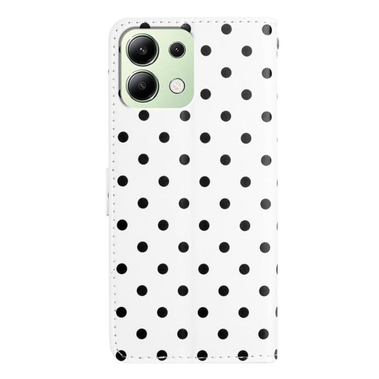 For Redmi Note 13 4G Small Dots Pattern Vegan Leather Phone Case