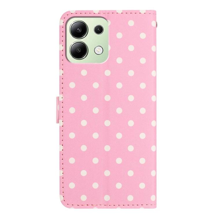 For Redmi Note 13 4G Small Dots Pattern Vegan Leather Phone Case