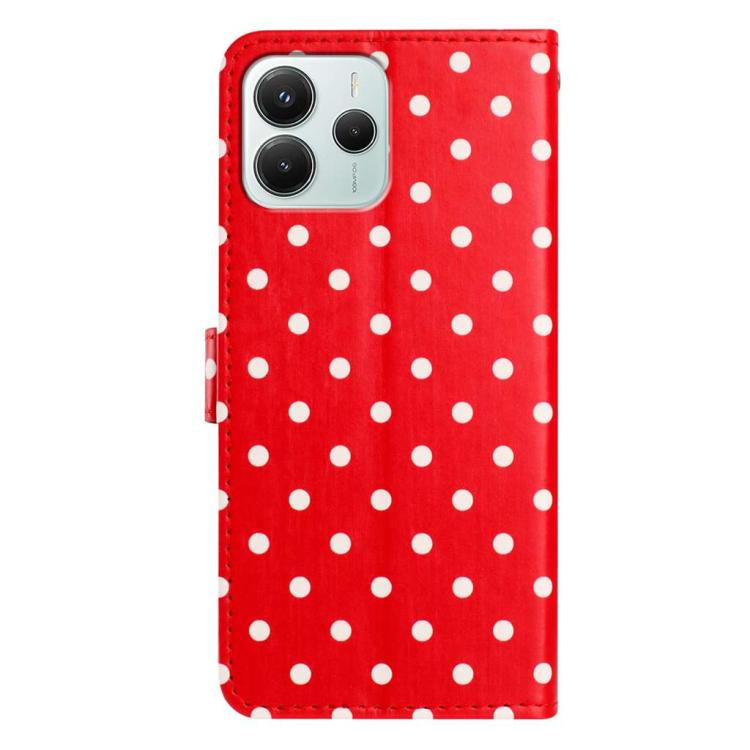 For Redmi Note 14 5G Small Dots Pattern Vegan Leather Phone Case