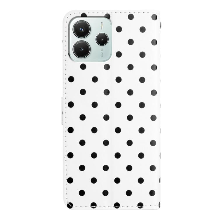 For Redmi Note 14 5G Small Dots Pattern Vegan Leather Phone Case