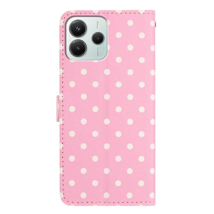 For Redmi Note 14 5G Small Dots Pattern Vegan Leather Phone Case