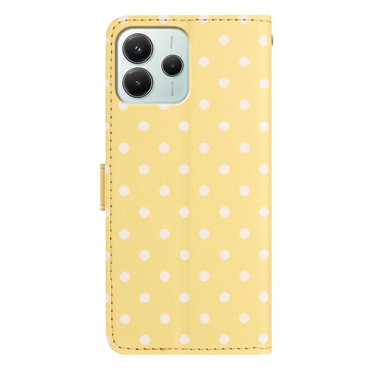 For Redmi Note 14 5G Small Dots Pattern Vegan Leather Phone Case