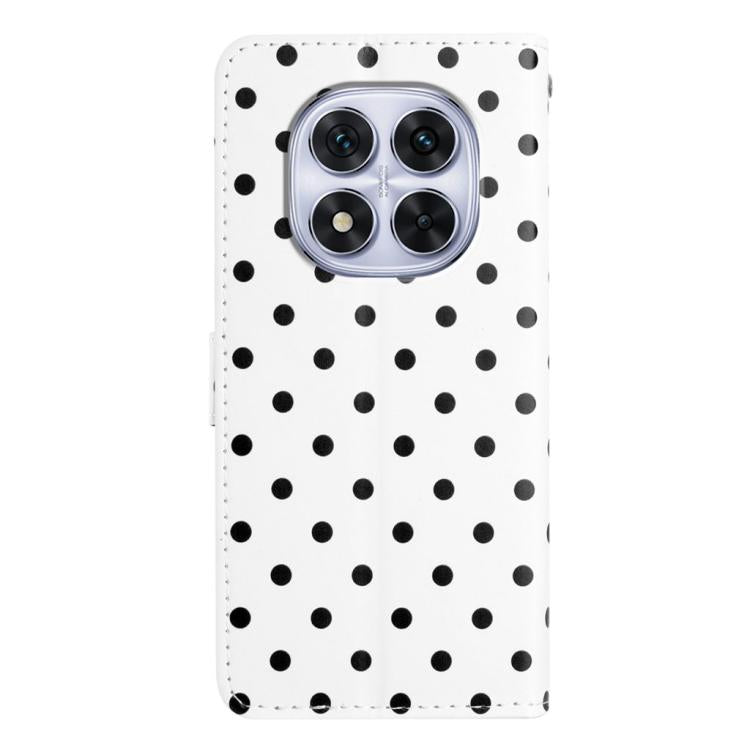 For Redmi Note 14 Pro 4G Small Dots Pattern Vegan Leather Phone Case