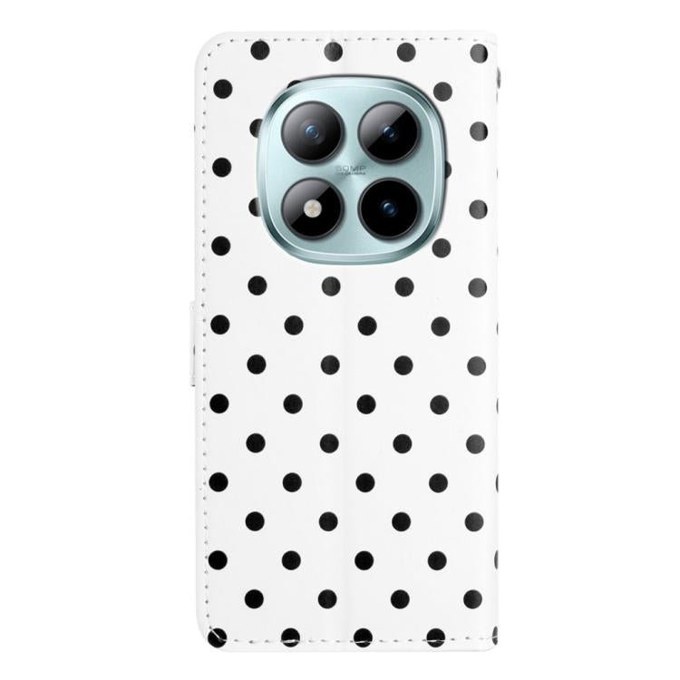 For Redmi Note 15 Pro+ 5G Global 163.3mm Small Dots Pattern Vegan Leather Phone Case