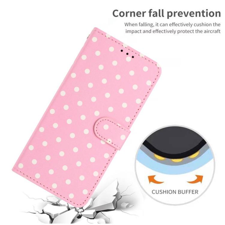 For Redmi 13C 4G / 5G / Poco C65 Small Dots Pattern Vegan Leather Phone Case
