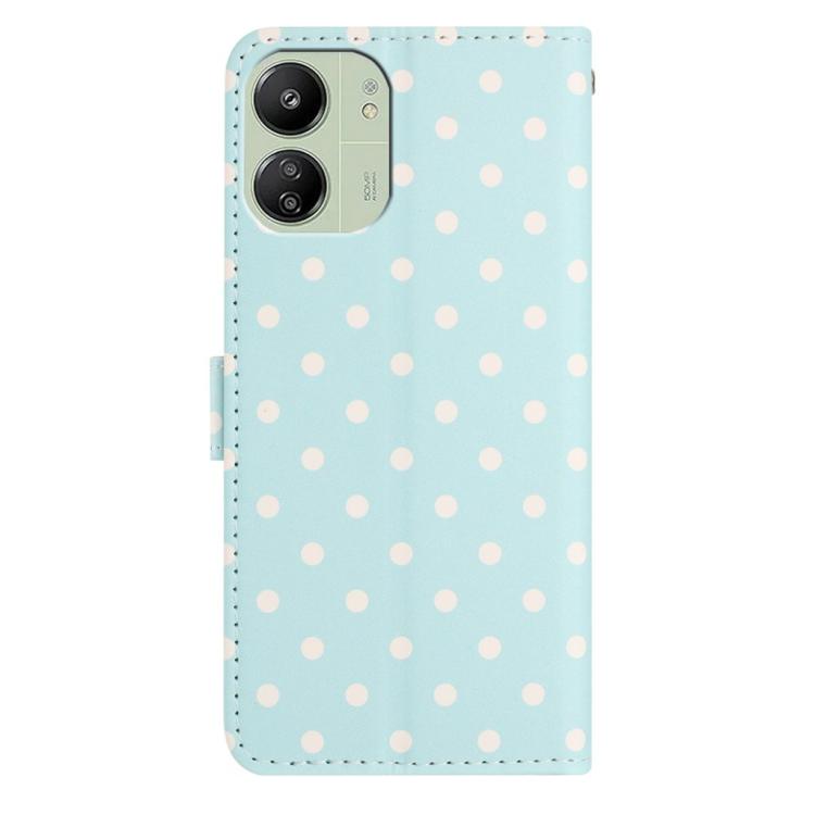 For Redmi 13C 4G / 5G / Poco C65 Small Dots Pattern Vegan Leather Phone Case