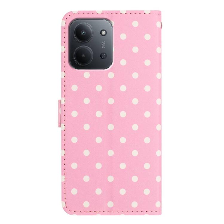For Redmi 15C 4G / 5G Global 171mm Small Dots Pattern Vegan Leather Phone Case