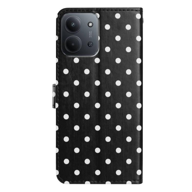 For Redmi 15C 4G / 5G EU 173mm Small Dots Pattern Vegan Leather Phone Case