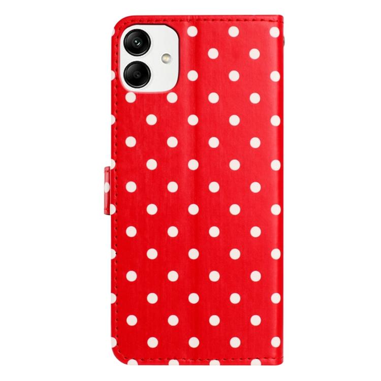For Samsung Galaxy A04e Small Dots Pattern Vegan Leather Phone Case