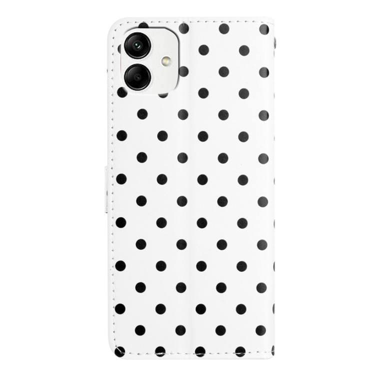 For Samsung Galaxy A04e Small Dots Pattern Vegan Leather Phone Case