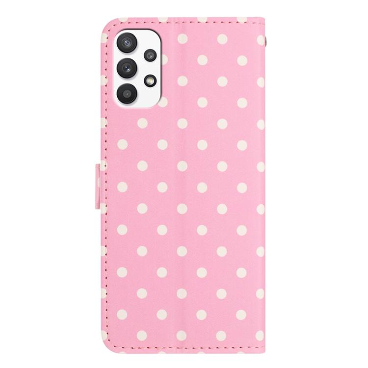 For Samsung Galaxy A23 5G Small Dots Pattern Vegan Leather Phone Case