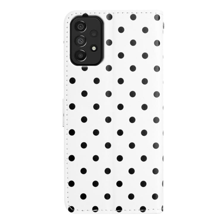 For Samsung Galaxy A53 Small Dots Pattern Vegan Leather Phone Case