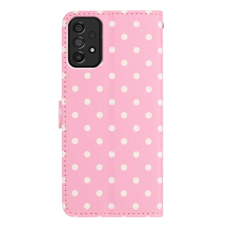 For Samsung Galaxy A53 Small Dots Pattern Vegan Leather Phone Case
