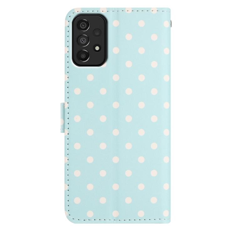 For Samsung Galaxy A73 5G Small Dots Pattern Vegan Leather Phone Case