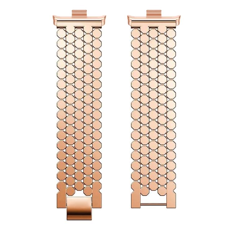 For Redmi Watch6/5/4/Xiaomi Band 9 Pro/8 Pro Fish Scale Texture Metal Stainless Steel Watch Band