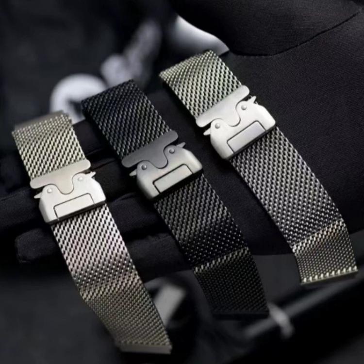 For Redmi Watch6/5/4/Xiaomi Band 9 Pro/8 Pro Magnetic Parachute Milanese Stainless Steel Watch Band